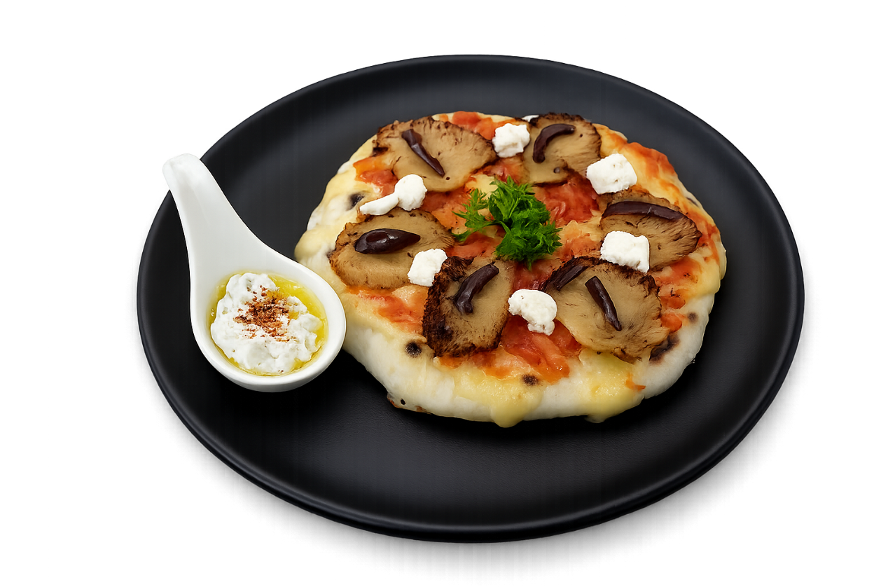 Almond feta and Lion’s Mane pita